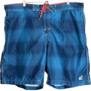 CARIBBEAN JOE MENS BOARDSHORTS SWIM TRUNK DRAWSTRING Size XXL BLUE